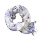 Ombre tie & dye wool scarf. Violet